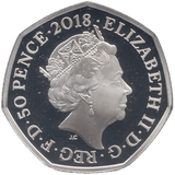 2018 SILVER PROOF FIFTY PENCE PADDINGTON BUCKINGHAM PALACE GREAT BRITAIN - SILVER WORLD COINS - Cambridgeshire Coins