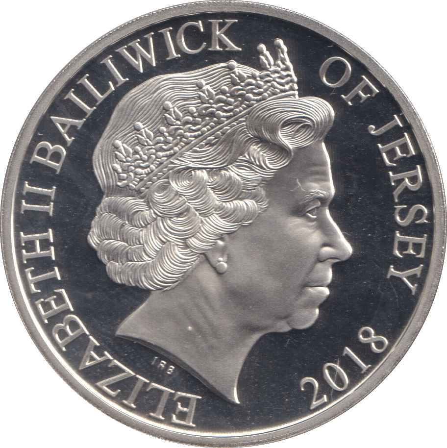 2018 SILVER PROOF FIVE POUND ROYAL AIR FORCE BAILIWICK OF JERSEY - SILVER WORLD COINS - Cambridgeshire Coins