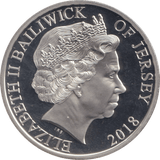 2018 SILVER PROOF FIVE POUND ROYAL AIR FORCE BAILIWICK OF JERSEY - SILVER WORLD COINS - Cambridgeshire Coins