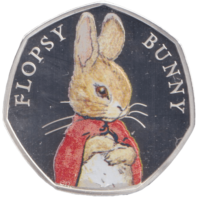 2018 SILVER PROOF FLOPSY BUNNY 50P - 50P Silver Proof - Cambridgeshire Coins