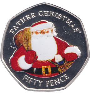 2018 SILVER PROOF GIBRALTAR FATHER CHRISTMAS 50P - 50P Silver Proof - Cambridgeshire Coins