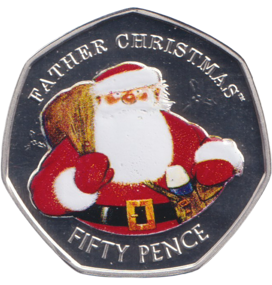 2018 SILVER PROOF GIBRALTAR FATHER CHRISTMAS 50P - 50P Silver Proof - Cambridgeshire Coins