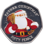 2018 SILVER PROOF GIBRALTAR FATHER CHRISTMAS 50P - 50P Silver Proof - Cambridgeshire Coins