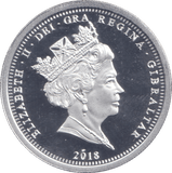 2018 SILVER PROOF ONE CROWN GIBRALTAR - SILVER WORLD COINS - Cambridgeshire Coins