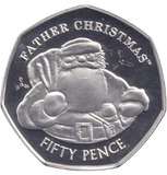 2018 SILVER PROOF PIEDFORT GIBRALTAR FATHER CHRISTMAS 50P - 50P Silver Proof - Cambridgeshire Coins