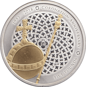 2018 SILVER PROOF PLATED FIVE POUND TRISTAN DA CUNHA - WORLD COINS - Cambridgeshire Coins