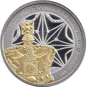 2018 SILVER PROOF PLATED ONE CROWN TRISTAN DA CUNHA - WORLD COINS - Cambridgeshire Coins