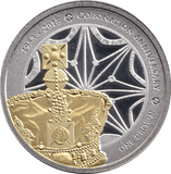 2018 SILVER PROOF PLATED ONE CROWN TRISTAN DA CUNHA - WORLD COINS - Cambridgeshire Coins