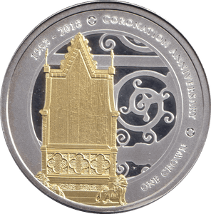 2018 SILVER PROOF PLATED ONE CROWN TRISTAN DA CUNHA - WORLD COINS - Cambridgeshire Coins
