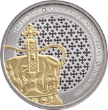 2018 SILVER PROOF PLATED ONE CROWN TRISTAN DA CUNHA - WORLD COINS - Cambridgeshire Coins