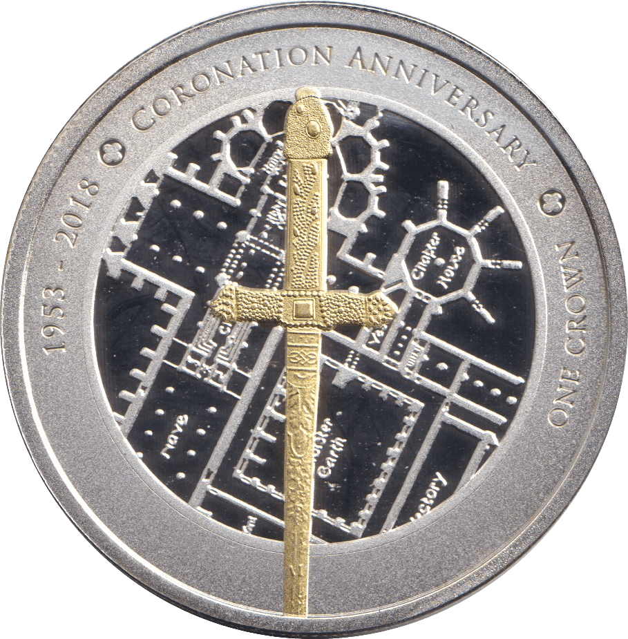 2018 SILVER PROOF PLATED ONE CROWN TRISTAN DA CUNHA - WORLD COINS - Cambridgeshire Coins