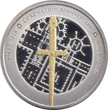 2018 SILVER PROOF PLATED ONE CROWN TRISTAN DA CUNHA - WORLD COINS - Cambridgeshire Coins