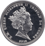 2018 SILVER PROOF PLATED ONE CROWN TRISTAN DA CUNHA - WORLD COINS - Cambridgeshire Coins