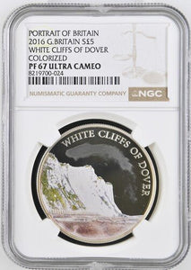 2018 SILVER PROOF PORTRAIT OF WHITE CLIFFS OF DOVER ( NGC ) PF 67 ULTRA CAMEO - NGC SILVER COINS - Cambridgeshire Coins