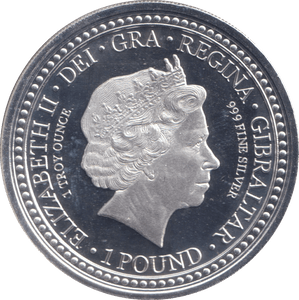 2018 SILVER PROOF POUND GIBRALTAR - SILVER WORLD COINS - Cambridgeshire Coins