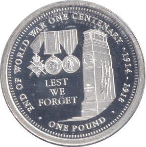 2018 SILVER PROOF £1 LEST WE FORGET - £1 Silver Proof - Cambridgeshire Coins