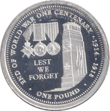 2018 SILVER PROOF £1 LEST WE FORGET - £1 Silver Proof - Cambridgeshire Coins