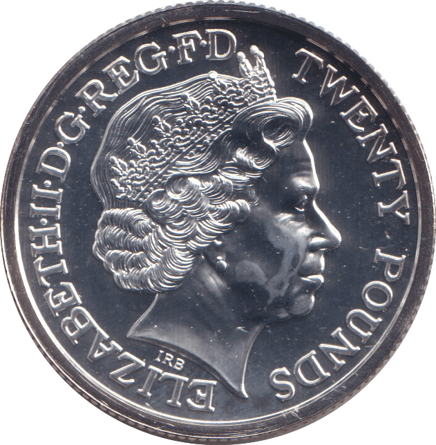 2018 SILVER PROOF TWENTY POUND - SILVER WORLD COINS - Cambridgeshire Coins