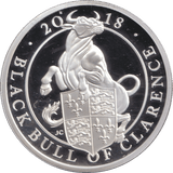 2018 SILVER PROOF TWO POUND QUEEN'S BEASTS BLACK BULL OF CLARENCE - SILVER WORLD COINS - Cambridgeshire Coins