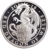 2018 SILVER PROOF TWO POUND QUEEN'S BEASTS RED DRAGON OF WALES - SILVER WORLD COINS - Cambridgeshire Coins