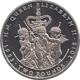 2018 TWO POUNDS QUEEN ELIZABETH SAPPHIRE CORONATION ( BU ) - WORLD COINS - Cambridgeshire Coins