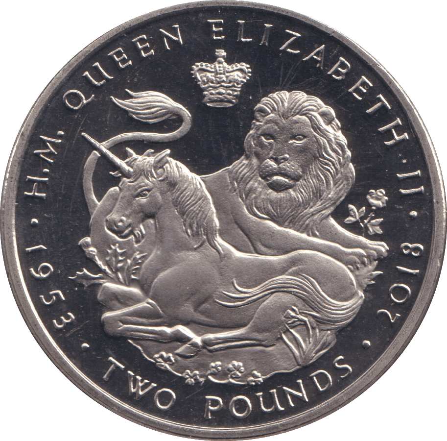 2018 TWO POUNDS THE LION AND THE UNICORN BRITISH INDIAN OCEAN TERRITORY - WORLD COINS - Cambridgeshire Coins