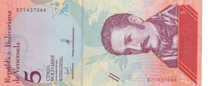 2018 VENEZUELA 5 BOLIVARES BANKNOTE REF-1849 - WORLD BANKNOTES - Cambridgeshire Coins