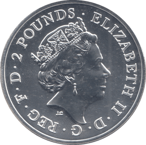 2019 1 OZ FINE SILVER 999 PROOF 2 POUNDS - SILVER WORLD COINS - Cambridgeshire Coins
