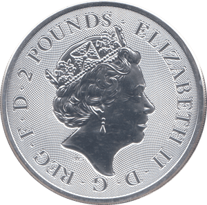 2019 1 OZ FINE SILVER 999 PROOF 2 POUNDS - SILVER WORLD COINS - Cambridgeshire Coins