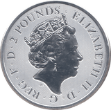 2019 1 OZ FINE SILVER 999 PROOF 2 POUNDS - SILVER WORLD COINS - Cambridgeshire Coins