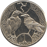 2019 1 POUND CROW ISLE OF MAN ( BU ) - WORLD COINS - Cambridgeshire Coins