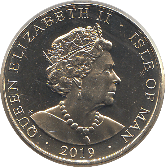 2019 1 POUND CROW ISLE OF MAN ( BU ) - WORLD COINS - Cambridgeshire Coins