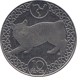 2019 10 PENCE CAT ISLE OF MAN ( BU ) - WORLD COINS - Cambridgeshire Coins