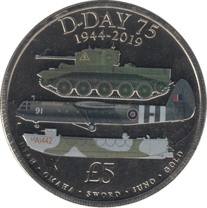 2019 £5 D - DAY GUERNSEY BU - WORLD COINS - Cambridgeshire Coins