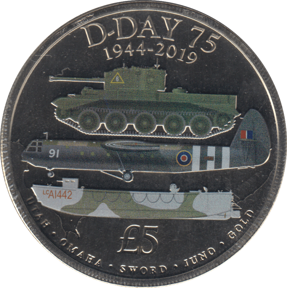 2019 £5 D - DAY GUERNSEY BU - WORLD COINS - Cambridgeshire Coins