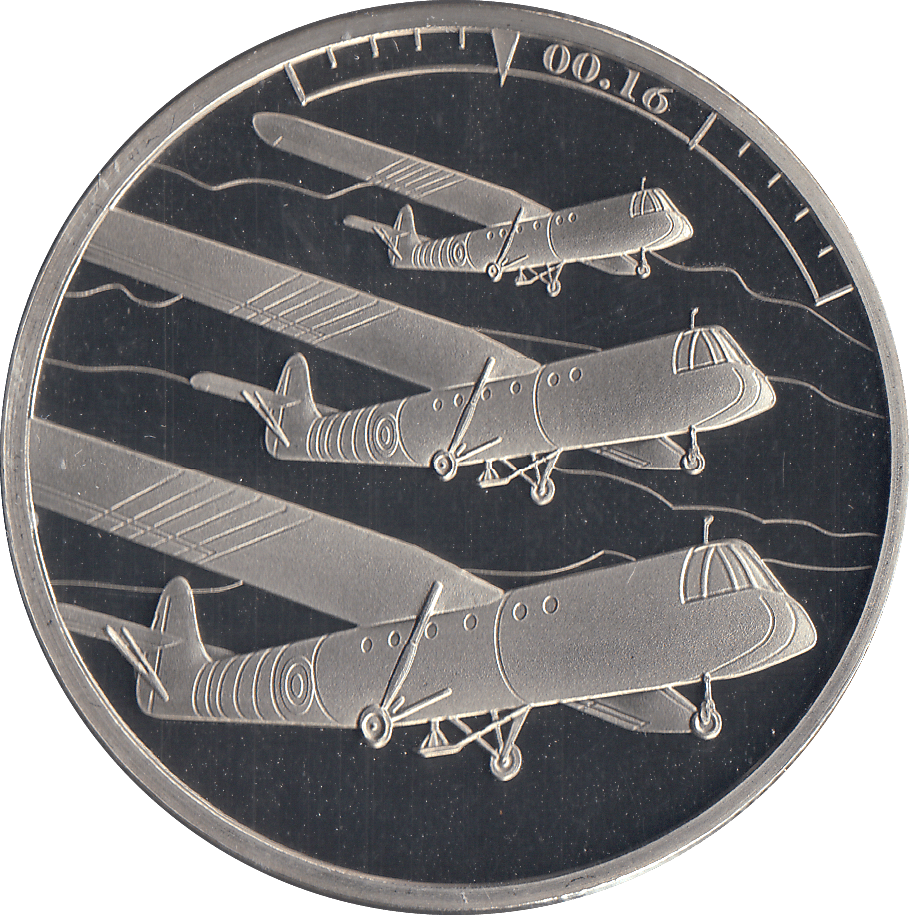 2019 £5 JERSEY 0:16 GLIDERS APPROACH NORMANDY - £5 Proof - Cambridgeshire Coins