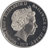 2019 £5 JERSEY 0:35 BRITISH PARATROOPERS - £5 Proof - Cambridgeshire Coins