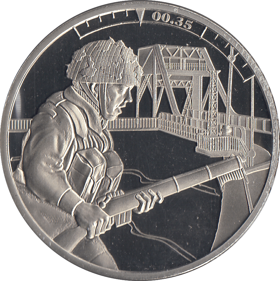 2019 £5 JERSEY 0:35 BRITISH PARATROOPERS - £5 Proof - Cambridgeshire Coins