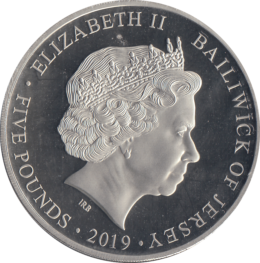 2019 £5 JERSEY 10:55 HOBARTS "FUNNIES" - £5 Proof - Cambridgeshire Coins