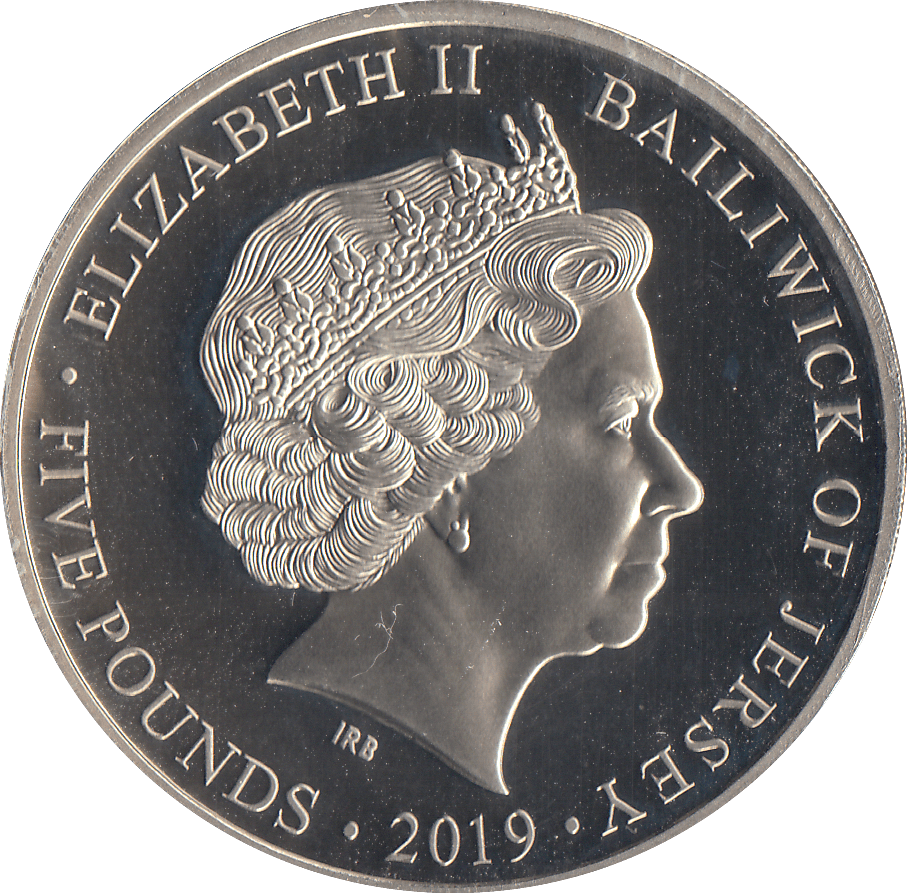 2019 £5 JERSEY 11:00 CANADIAN TROOPS - £5 Proof - Cambridgeshire Coins
