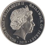 2019 £5 JERSEY 11:00 CANADIAN TROOPS - £5 Proof - Cambridgeshire Coins