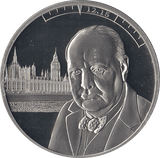 2019 £5 JERSEY 12:15 CHURCHILL ANNOUNCES D - DAY - £5 Proof - Cambridgeshire Coins