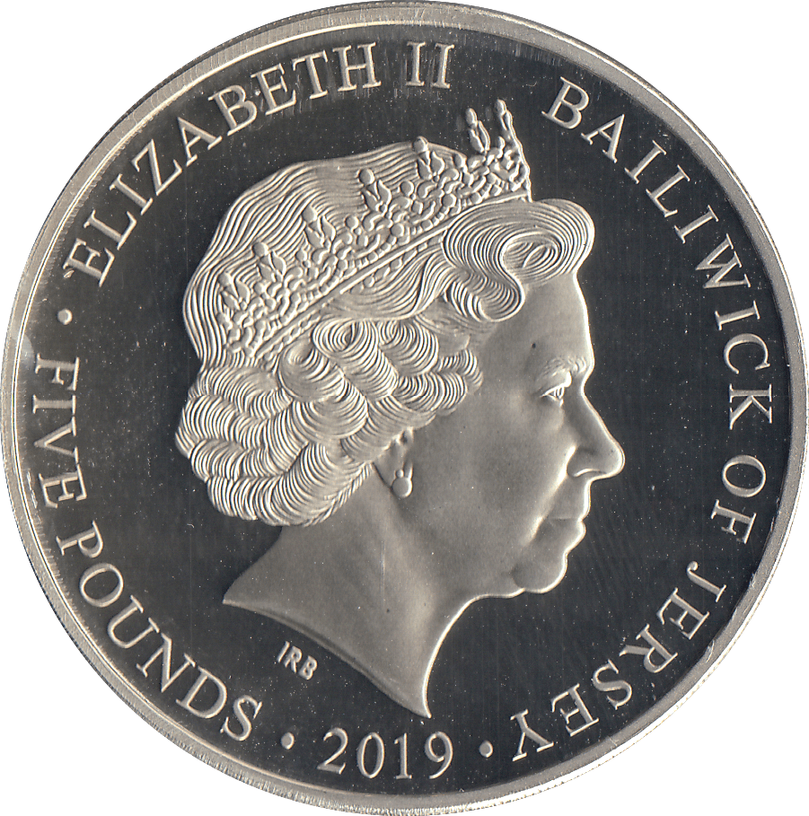2019 £5 JERSEY 13:00 BRITISH COMMANDOS - £5 Proof - Cambridgeshire Coins