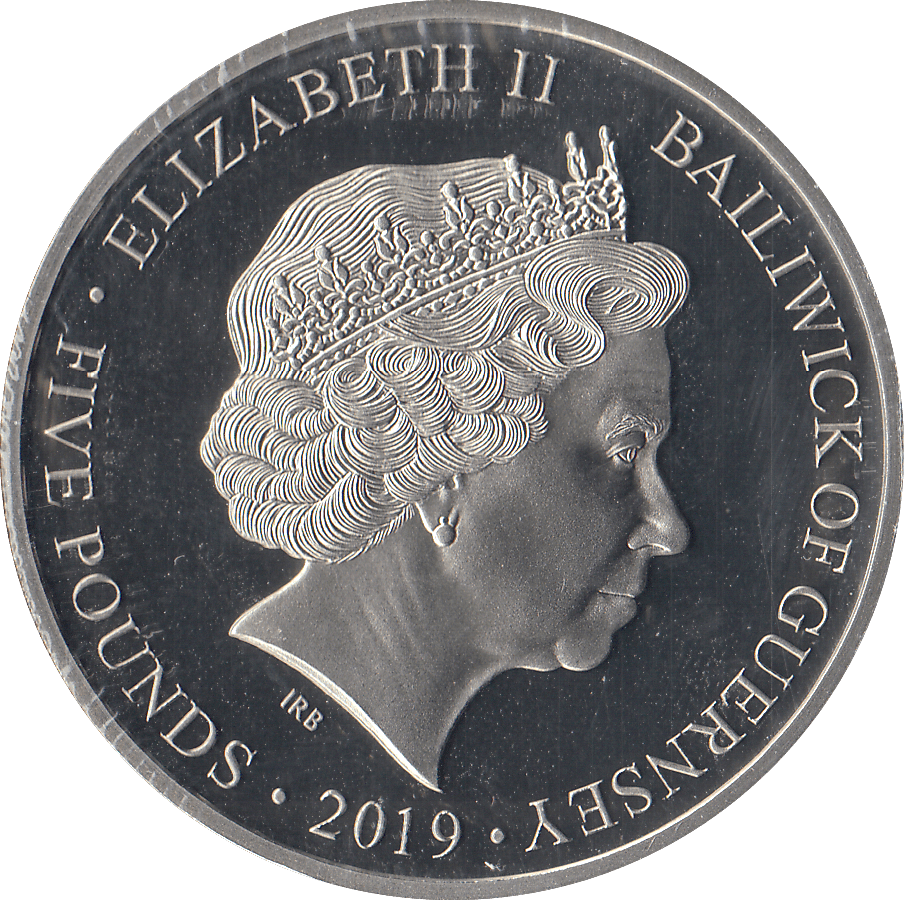 2019 £5 JERSEY 14:00 FIGHTING ON PERIERS RIDGE - £5 Proof - Cambridgeshire Coins