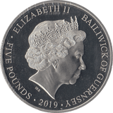 2019 £5 JERSEY 14:00 FIGHTING ON PERIERS RIDGE - £5 Proof - Cambridgeshire Coins