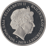 2019 £5 JERSEY 16:05 FISRST SHERMAN - £5 Proof - Cambridgeshire Coins