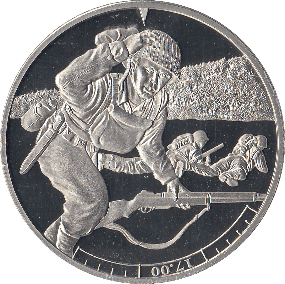 2019 £5 JERSEY 17:00 29TH INFANTRY - £5 Proof - Cambridgeshire Coins