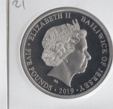 2019 £5 JERSEY 21:00 KING GEORGE VI - £5 Proof - Cambridgeshire Coins