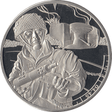 2019 £5 JERSEY 4:45 TROOPS SECURE MERVILLE - £5 Proof - Cambridgeshire Coins