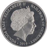 2019 £5 JERSEY 5:30 NAVAL FORCES BEGIN ATTACK - £5 Proof - Cambridgeshire Coins